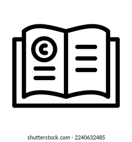 gráfico vectorial de icono de línea de libro