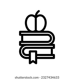 gráfico vectorial de ilustración de icono de línea de libro. Ilustración de elemento simple gráfico vectorial, adecuado para aplicaciones, sitios web y presentaciones aisladas en fondo blanco