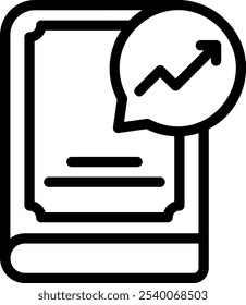 Vector de ilustración de icono de línea de libro
