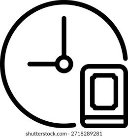 Vector de ilustración de icono de línea de libro