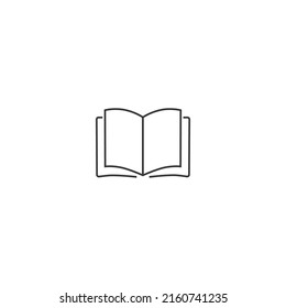 Icono de línea de libro aislado en fondo blanco. Señal plana del vector