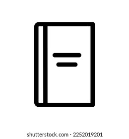 Book line icon isolated on white background. Black flat thin icon on modern outline style. Linear symbol and editable stroke. Simple and pixel perfect stroke vector illustration.