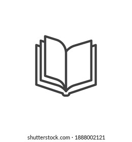 Icono de línea de libro. signo de estilo lineal para concepto móvil y diseño web. Icono de vector de contorno de libro abierto. Símbolo, ilustración del logotipo. Gráficos vectoriales