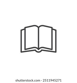 Book line icon. linear style sign for mobile concept and web design. Open book outline vector icon. Literature symbol, logo illustration. Vector graphics