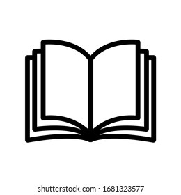 Book line icon, logo isolated on white background