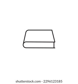Icono de línea de libro, vector de logotipo