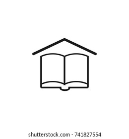 Book line icon on white background