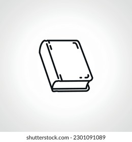Book line icon. Book outline icon.