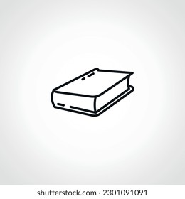 Book line icon. Book outline icon.