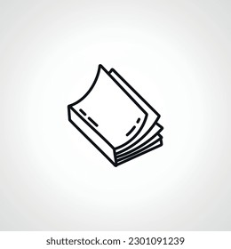 Book line icon. Book outline icon.