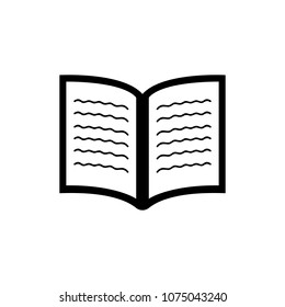 Book line icon, outline vector sign, linear style pictogram isolated on white. Library symbol, logo illustration