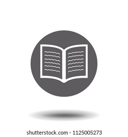 Book line icon, outline vector sign, linear style pictogram isolated on white. Library symbol, logo illustration