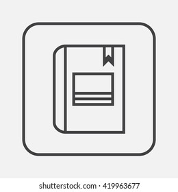 Book line icon, outline vector logo illustration, linear pictogram isolated on white