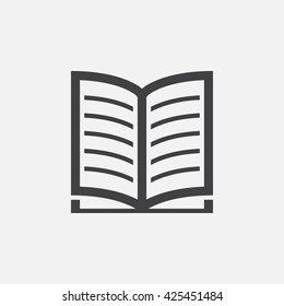 book line icon, outline vector logo, linear pictogram isolated on white, pixel perfect illustration