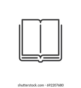 Book line icon, outline vector sign, linear style pictogram isolated on white. Symbol, logo illustration. Editable stroke. Pixel perfect vector graphics