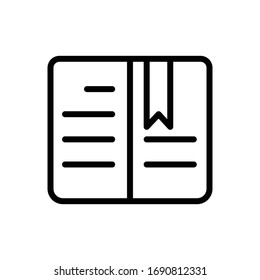 Book Line Icon Sign Symbol Vector