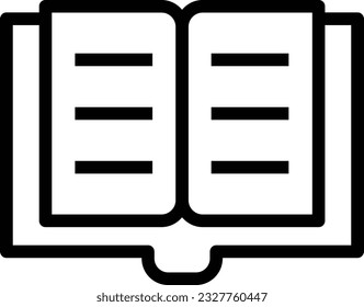 Book Line Icon - Single Icon, Vector 