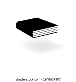 Book line icon in solid black, outline reading sign in flat, linear style pictogram isolated on white background. Library symbol, logo illustration. For mobile design web site app ui. Vector EPS 10