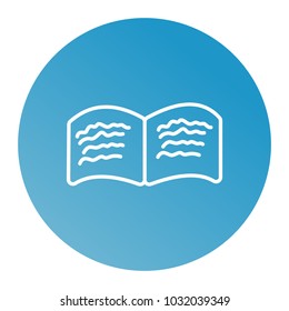 Book line icon vector