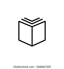 Book line icon vector