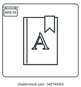 Book line Icon, Vector