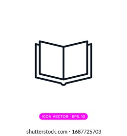 Book line icon vector design with editable stroke