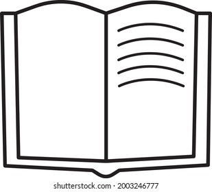 Book line icon vector design template and illustration with editable stroke