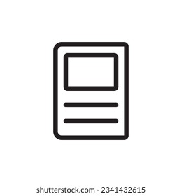 Vektordesign-Vorlage und Illustration mit bearbeitbarem Strich für Buchlinien