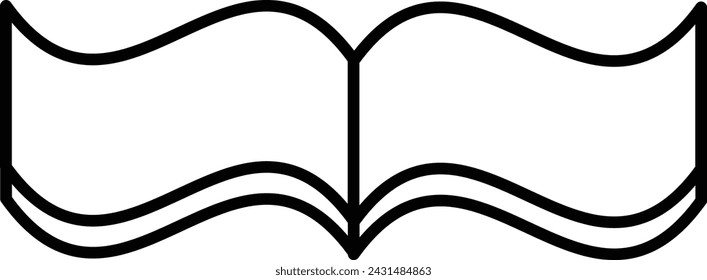 book line icon vector design template ilustration with editable stroke