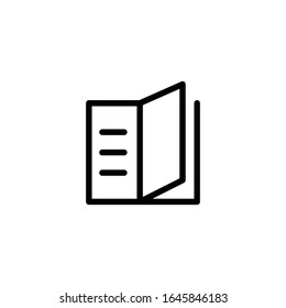 Ilustración vectorial de icono de línea de libro