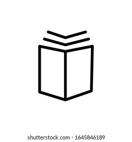 Ilustración vectorial de icono de línea de libro