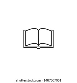 Book line icon vector. Reading icon vector illustration on white background. Trendy Flat style for graphic design, Web site, UI. EPS10. - Vector illustration