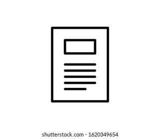 Book line icon. Vector symbol in trendy flat style on white background. Book sing for design