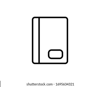 Icono de línea de libro. Símbolo vectorial en estilo plano y moderno sobre fondo blanco. Canción de libros para diseño