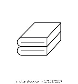 Icono de línea de reserva para web, móvil e infografía. Icono negro vectorial aislado en fondo blanco.