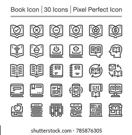 book line icon,editable stroke,pixel perfect icon