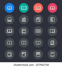 Book line icons