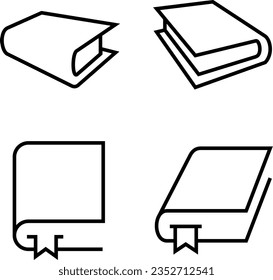 Book Line Icons Editable Stroke