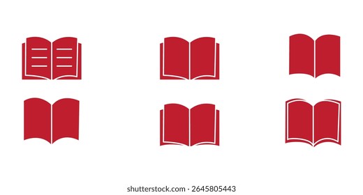 Book line icons set. Flyer leaflet, catalogue, booklet, magazine, letterhead, open book and other polygraphy vector illustration. Outline signs for print shop. Editable Stroke