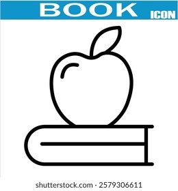 Book line icons set. Open brochure, magazine, literature, dictionary, audiobook, learning and more vector illustration. Outline signs for library. Editable Stroke. booklet and flyer icons. eps 10