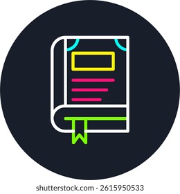 Book Line Multi Colour Circle