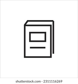 book line new vector icon