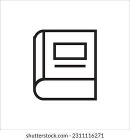 book line new vector icon
