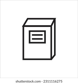 book line new vector icon