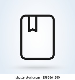 Book line symbol, Simple vector modern icon design illustration.