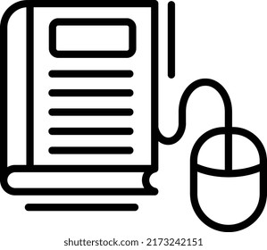 Book Line Vector Icon Design
