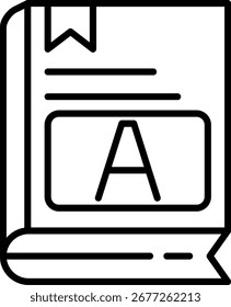 Book Line vector Icon Design