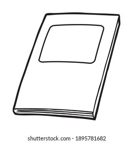 ilustración vectorial de línea de libro,
aislado en fondo blanco.Vista superior