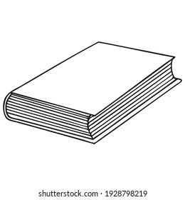 book line vector illustration,
isolated on white background.top view