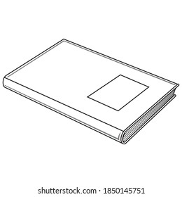 book line vector illustration,isolated on white background,top view